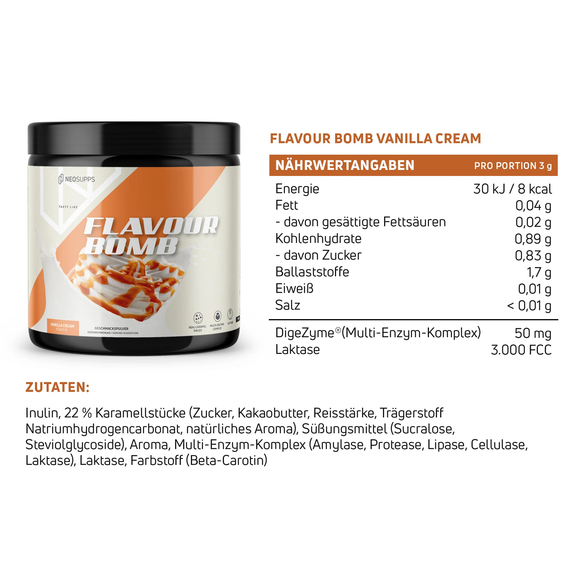 Flavour Bomb - Vanilla Cream, 250g - Image 4