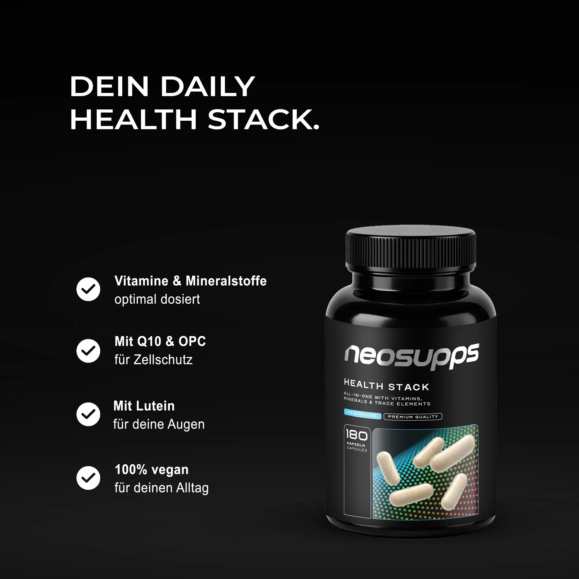 Health Stack - 180 Kapseln - Image 2