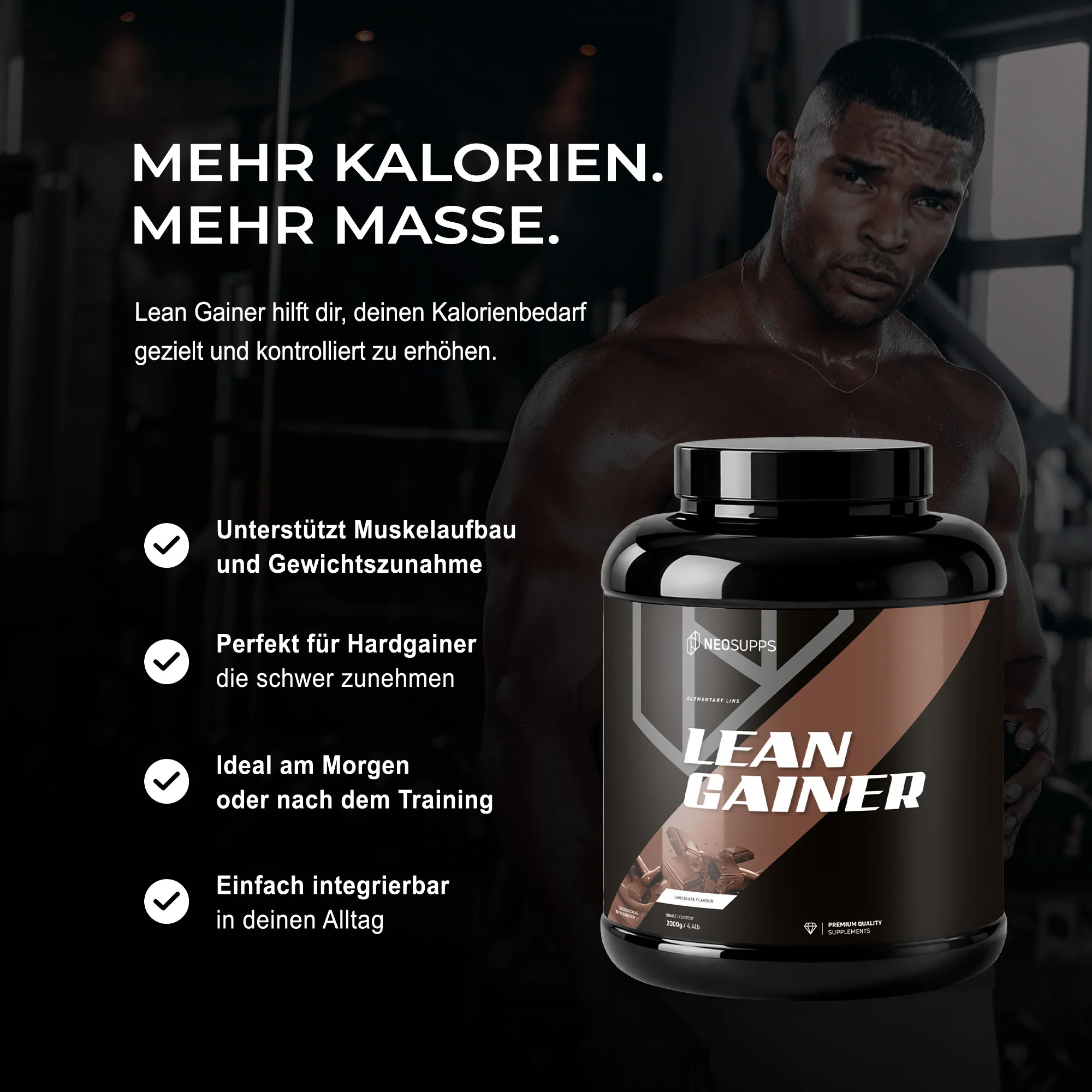 Lean Gainer - Chocolate, 2000g - Image 3