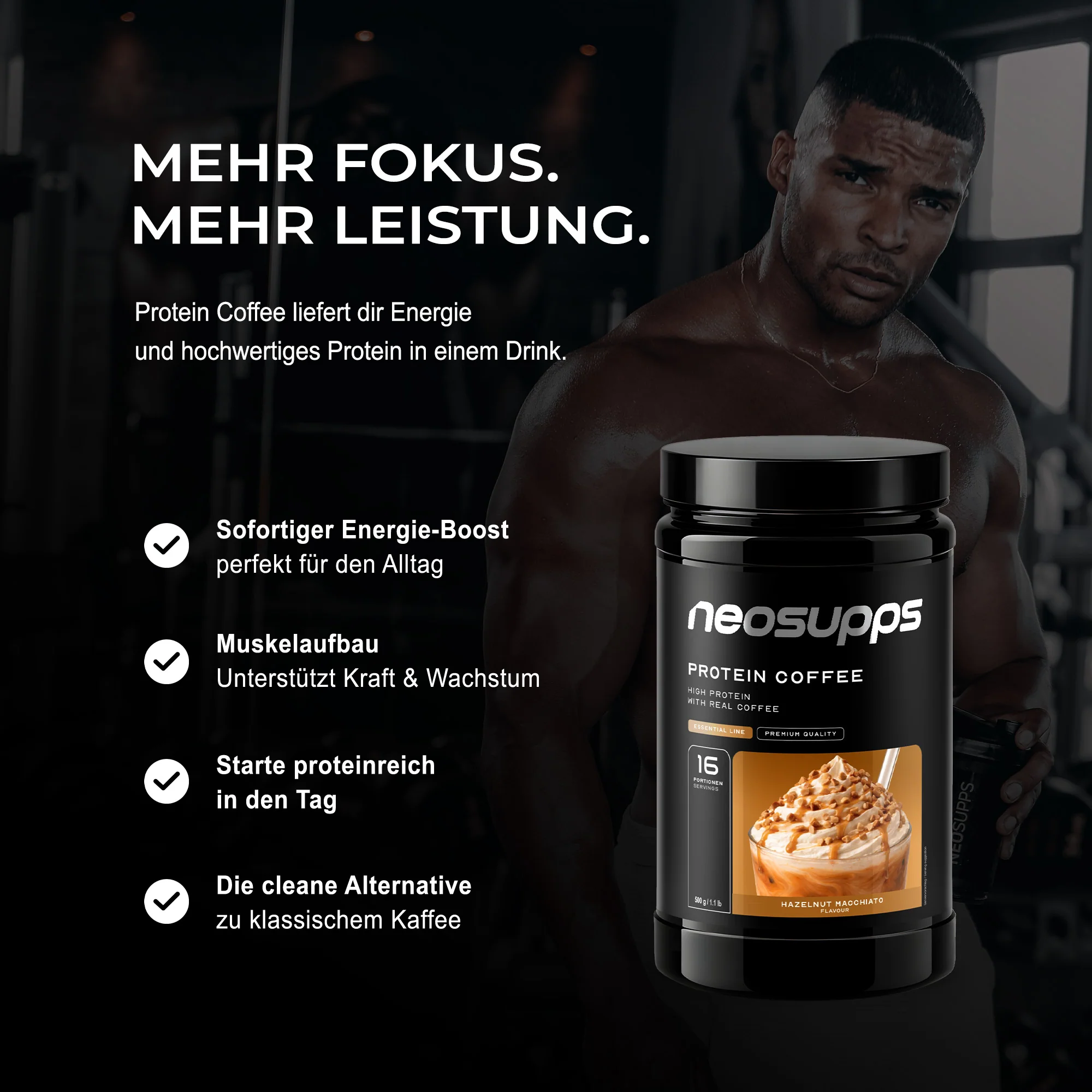 Protein Coffee - Hazelnut Macchiato, 500g - Image 3