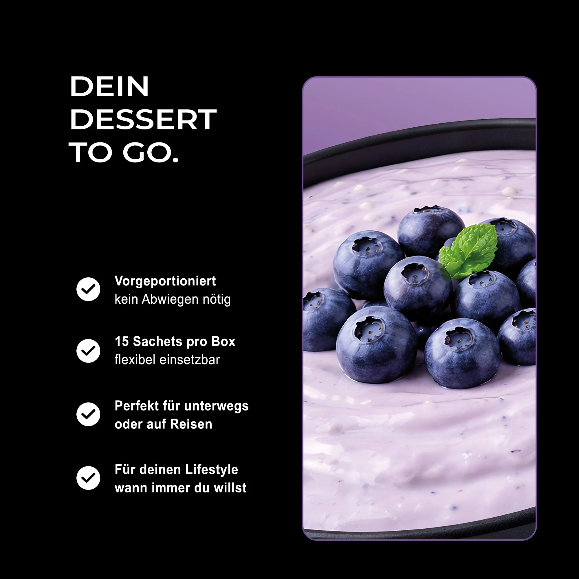 Protein Pudding - Blueberry, 15x30g - Image 4