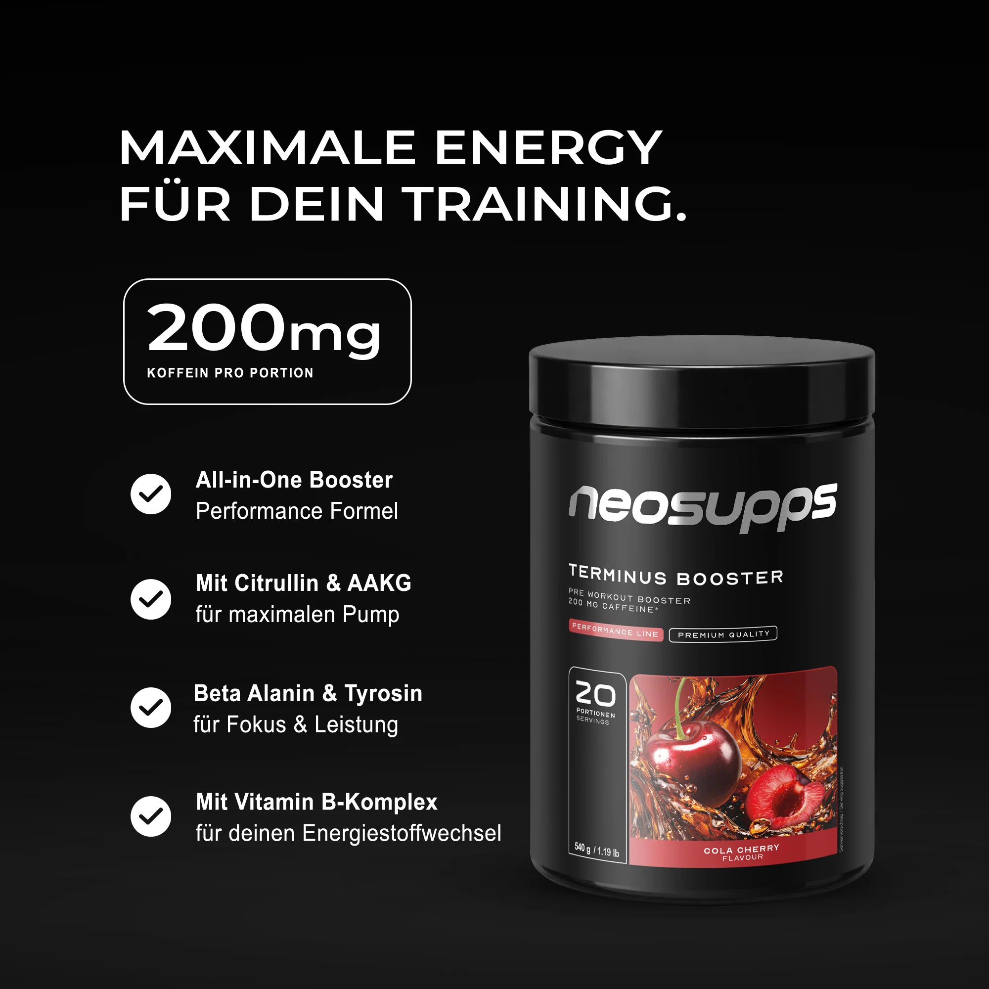 Terminus Booster - Cola-Cherry, 540g - Image 3