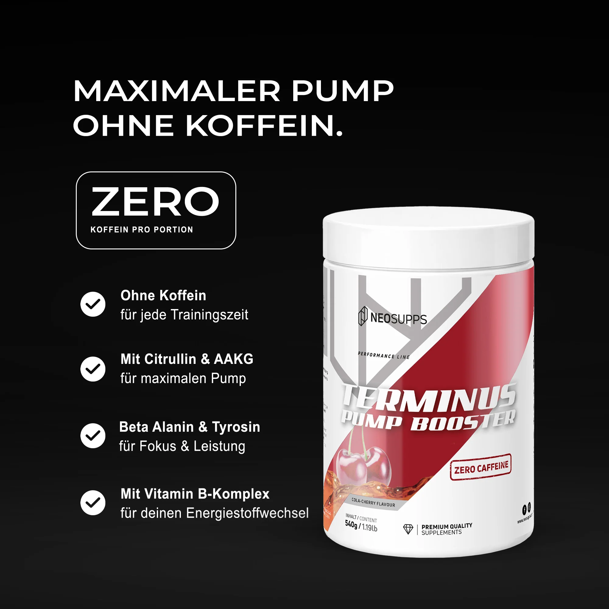 Terminus PUMP - Cola-Cherry, 540g - Image 2