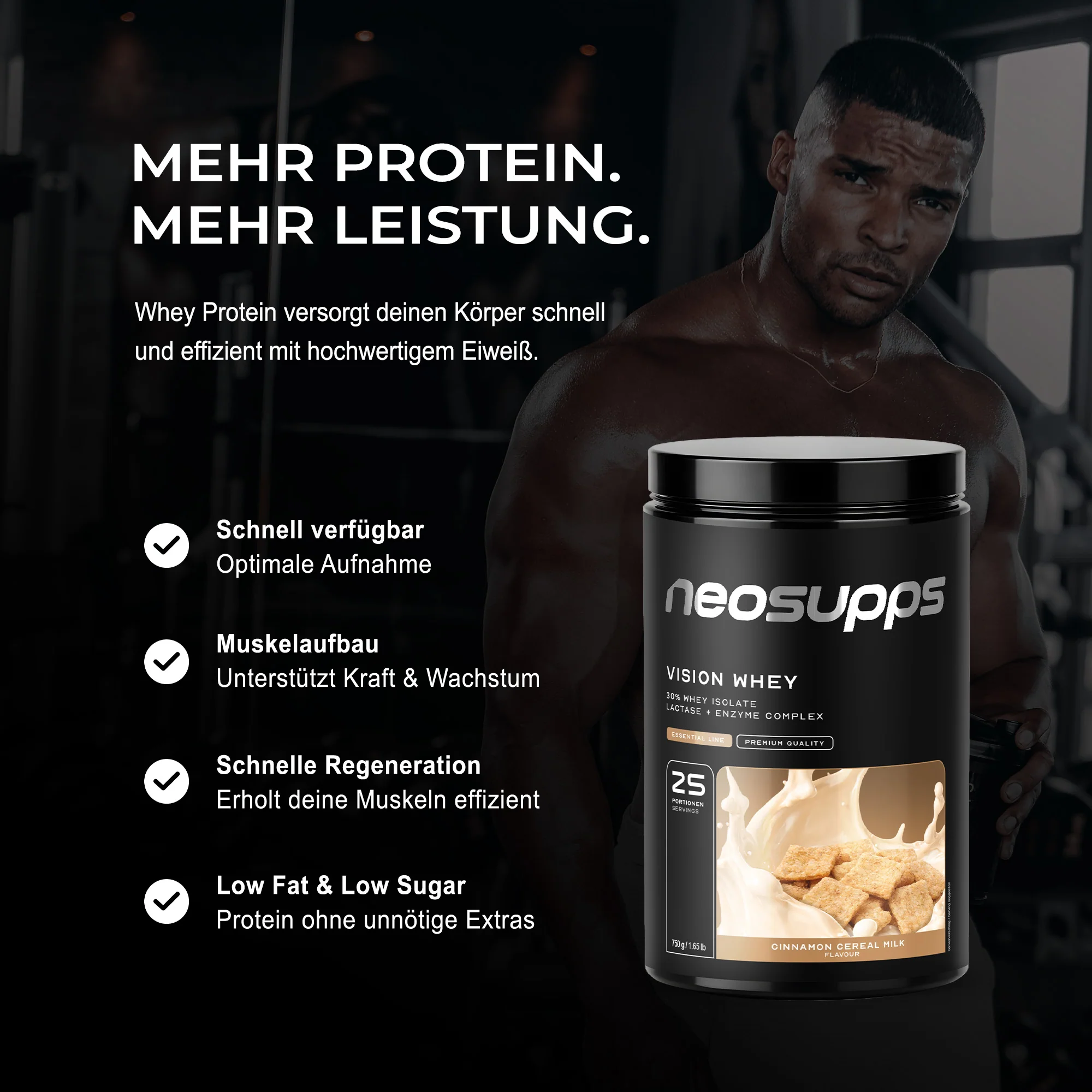 Vision Whey - Cinnamon Cereal Milk, 750g - Image 3