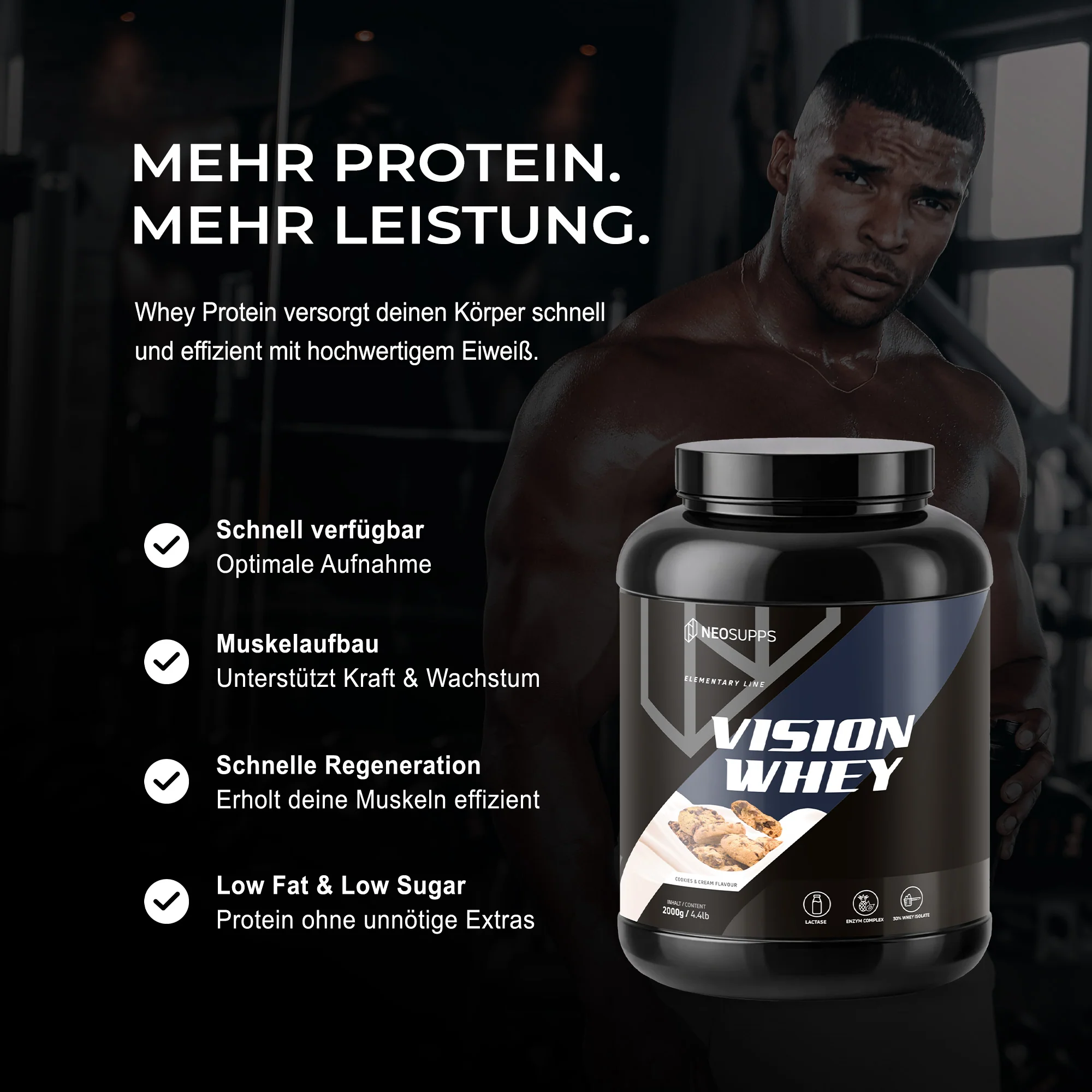 Vision Whey - Cookie Dough, 2000g - Image 3