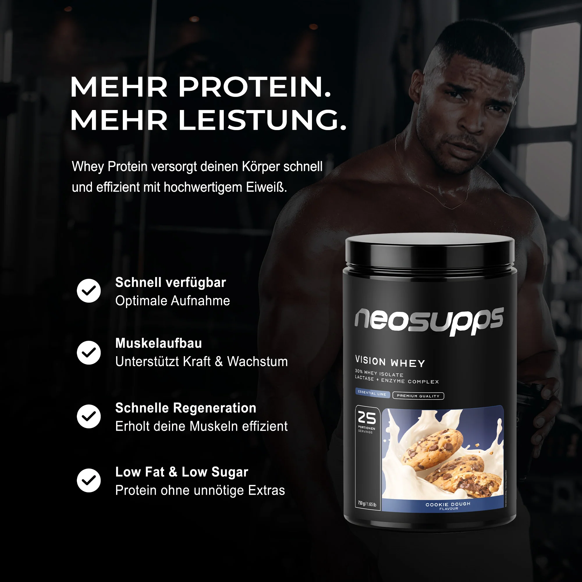 Vision Whey - Cookie Dough, 750g - Image 3