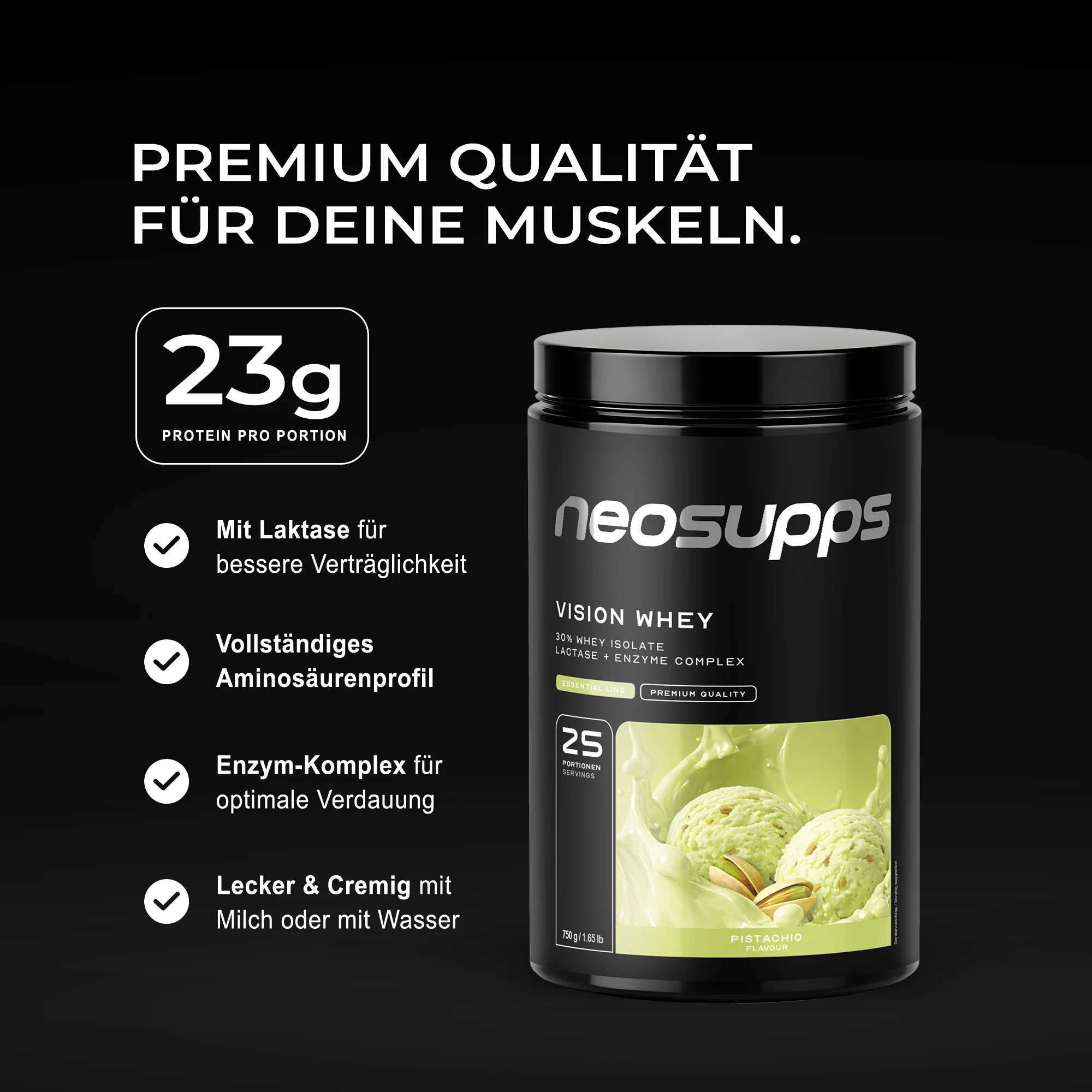 Vision Whey - Pistachio, 750g - Image 2