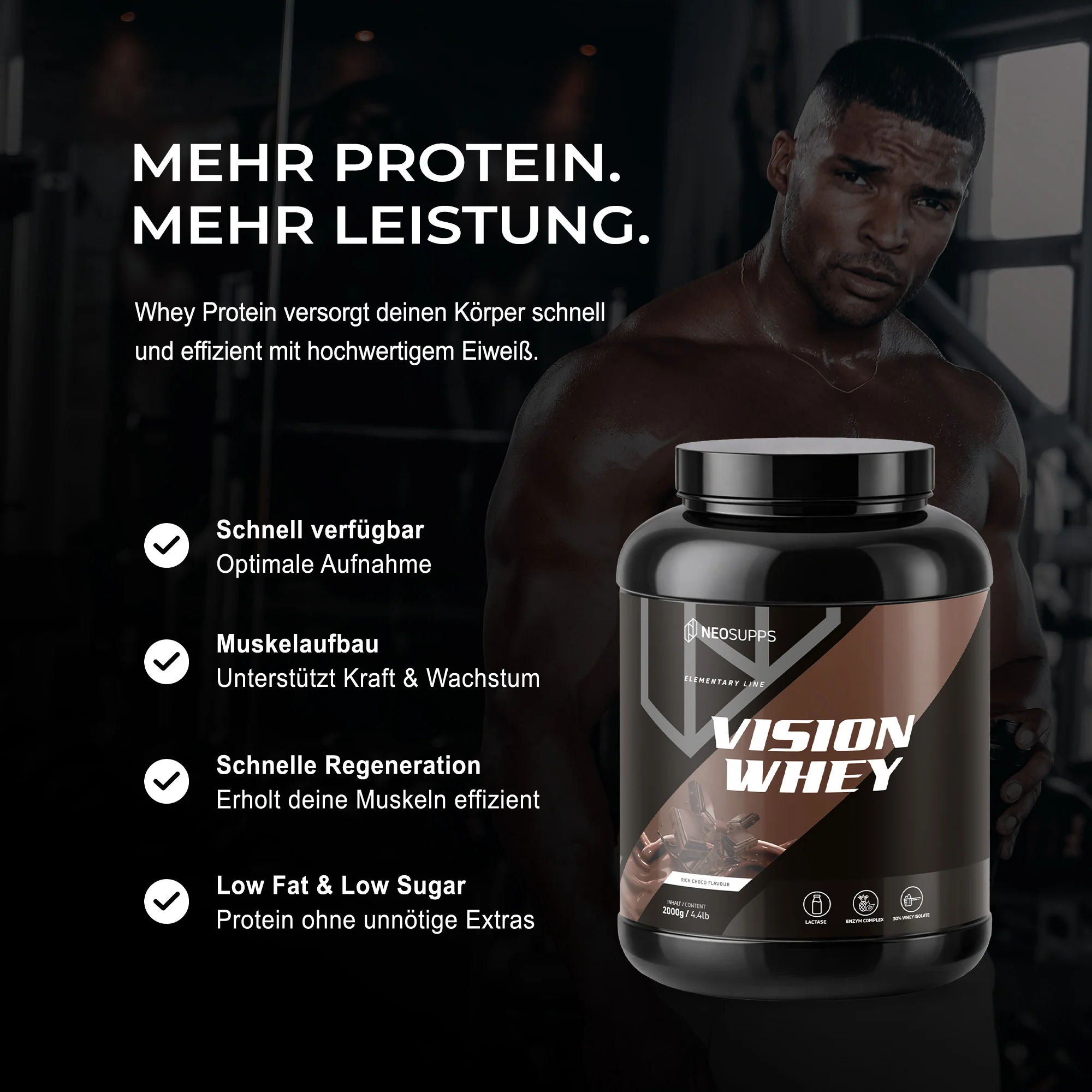 Vision Whey - Rich Choco, 2000g - Image 3