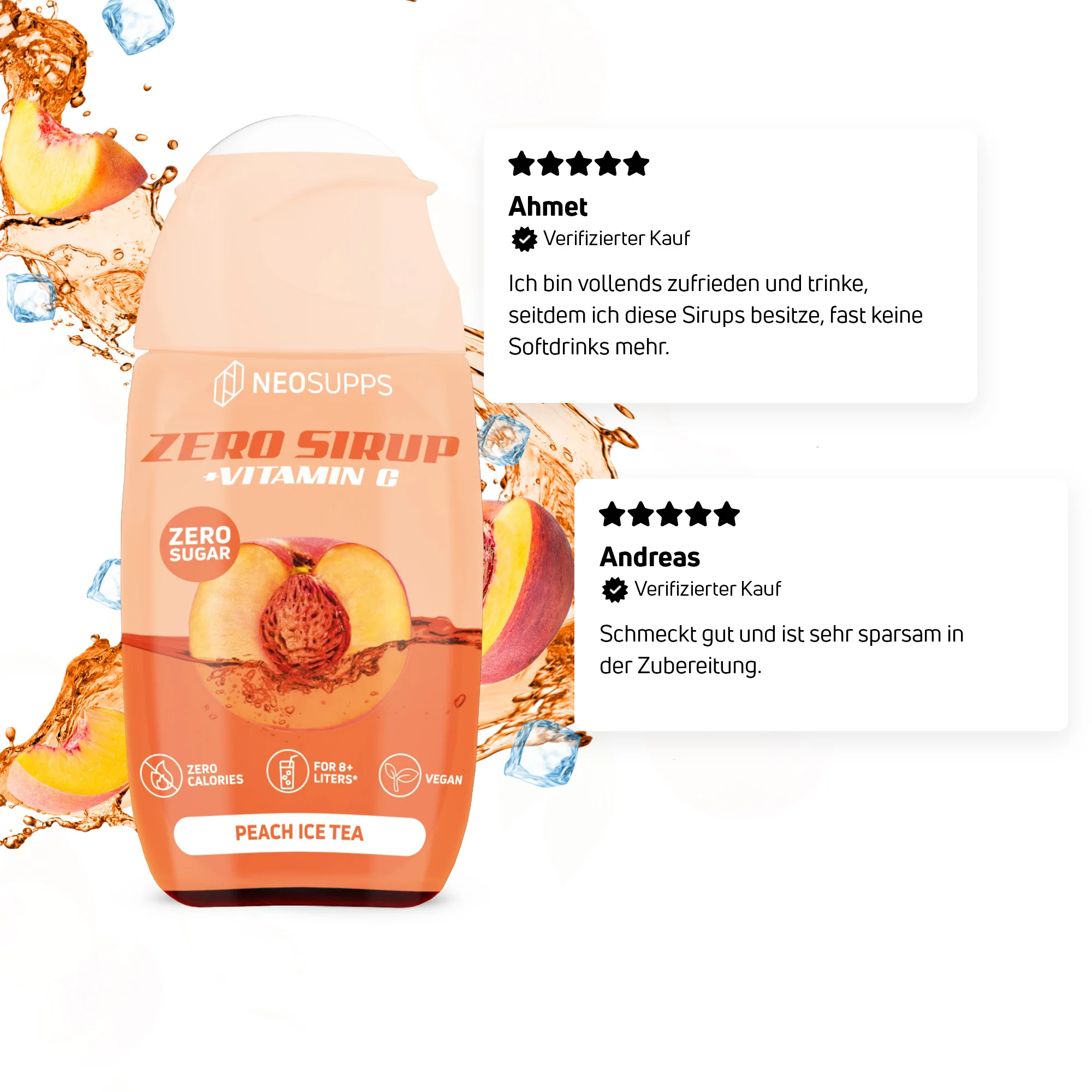 Zero Sirup - Peach Ice Tea - Image 3