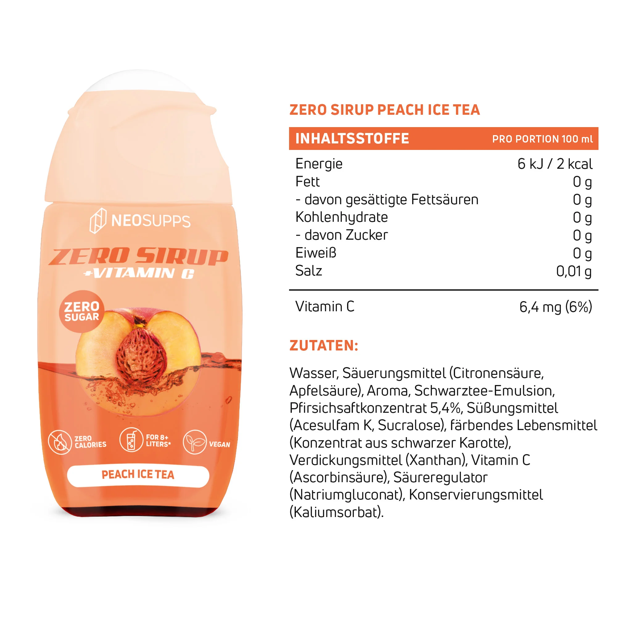 Zero Sirup - Peach Ice Tea - Image 4